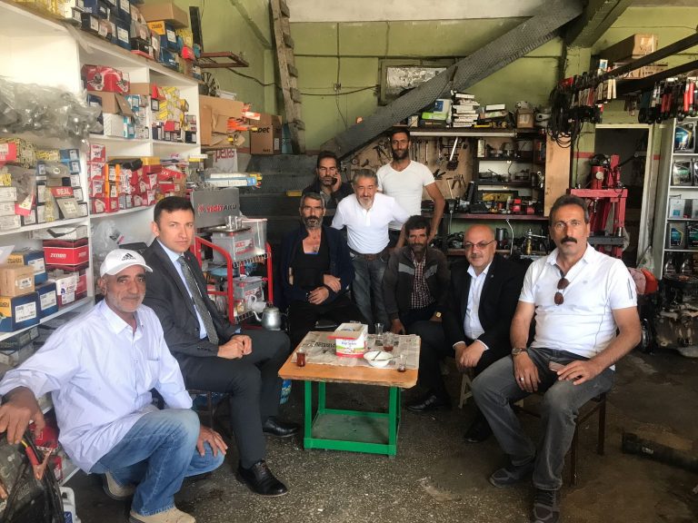 ÇAYIRLI KAYMAKAMI  GÜLDEREN, İLÇE SANAYİ ESNAFINA ZİYARET ETTİ