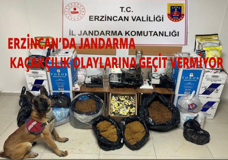 ERZİNCAN’DA JANDARMA KAÇAKÇILIK OLAYLARINA GEÇİT VERMİYOR