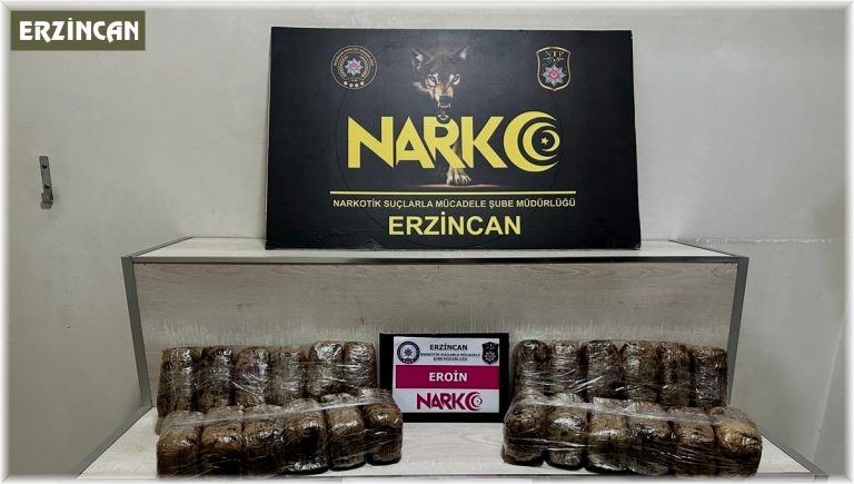 ERZİNCAN’DA 12 KİLO 600 GRAM EROİN ELE GEÇİRİLDİ3 KİŞİ TUTUKLANDI.