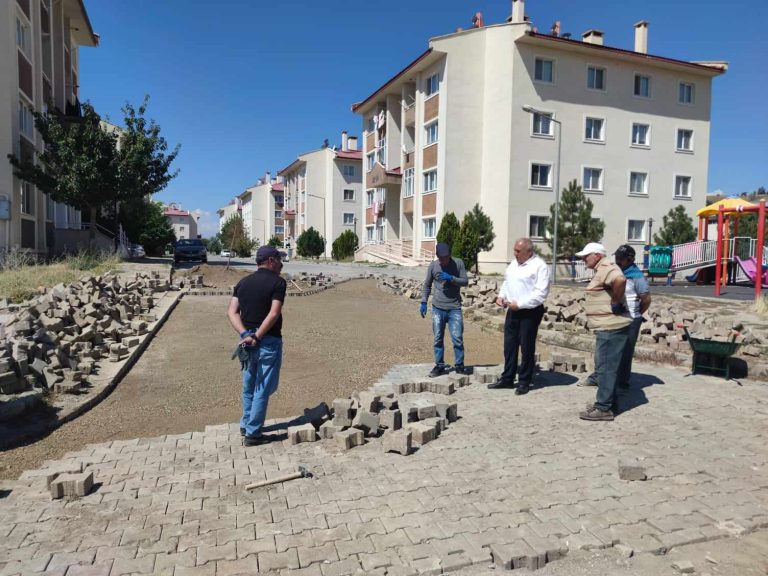 TERCAN BELEDİYESİ ‘’ARA SOKAKLARINDA PARKE TAŞI DÖŞEME ÇALIŞMALARINA HIZ VERDİ.’’